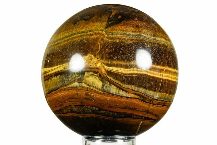 Polished Tiger's Eye Sphere - Top Quality #362577